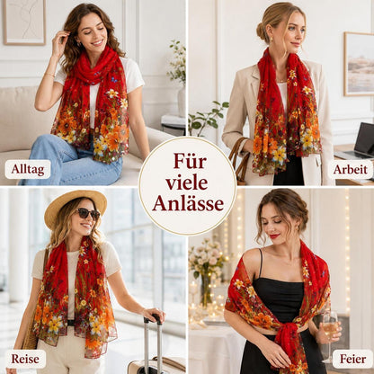 Chiffon Schal Damen Bunt Elegant 160x50cm