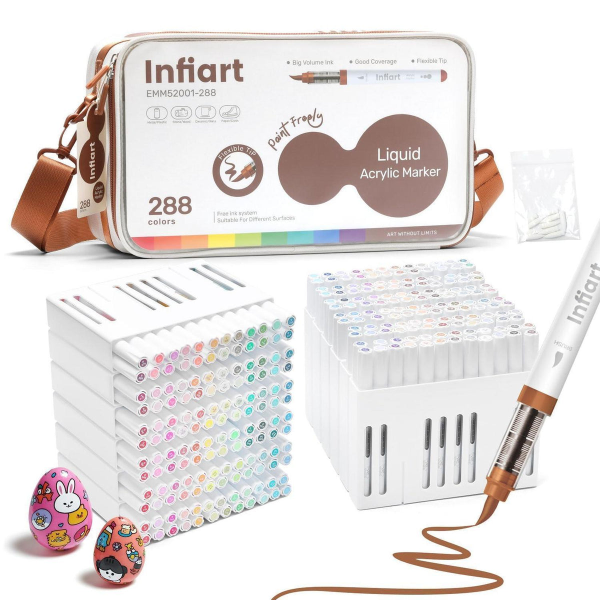 Acryl Marker 288 Farben – Soft Brush Stift Set