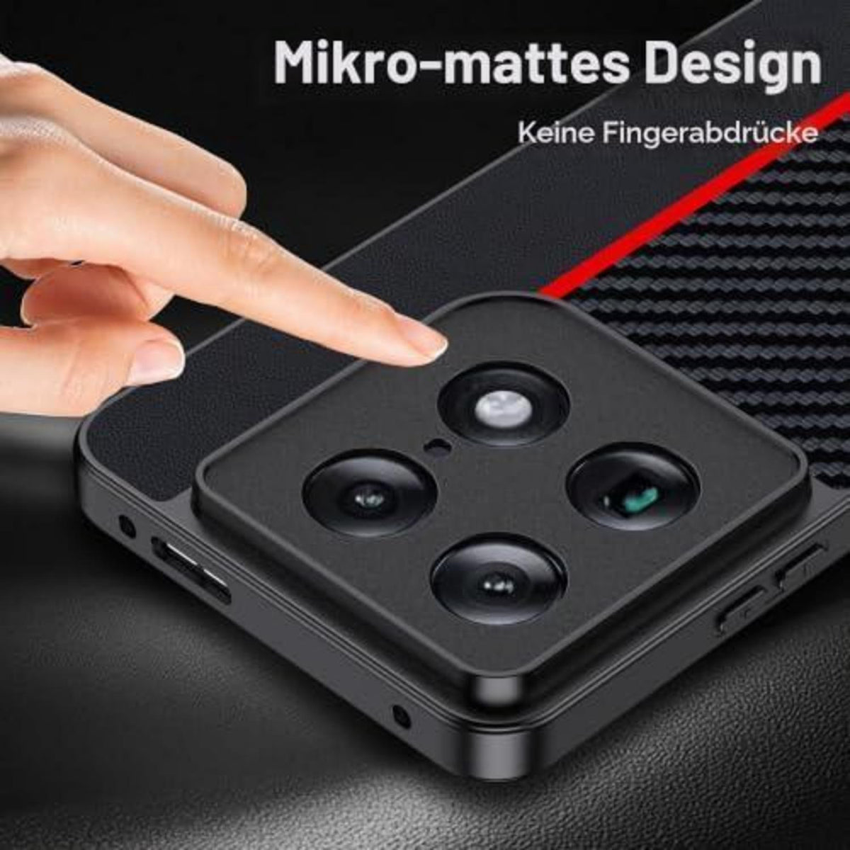 Motorola Signature Hülle: Magnetisch, Stoßfest & Kohlefaser – Rot/Schwarz