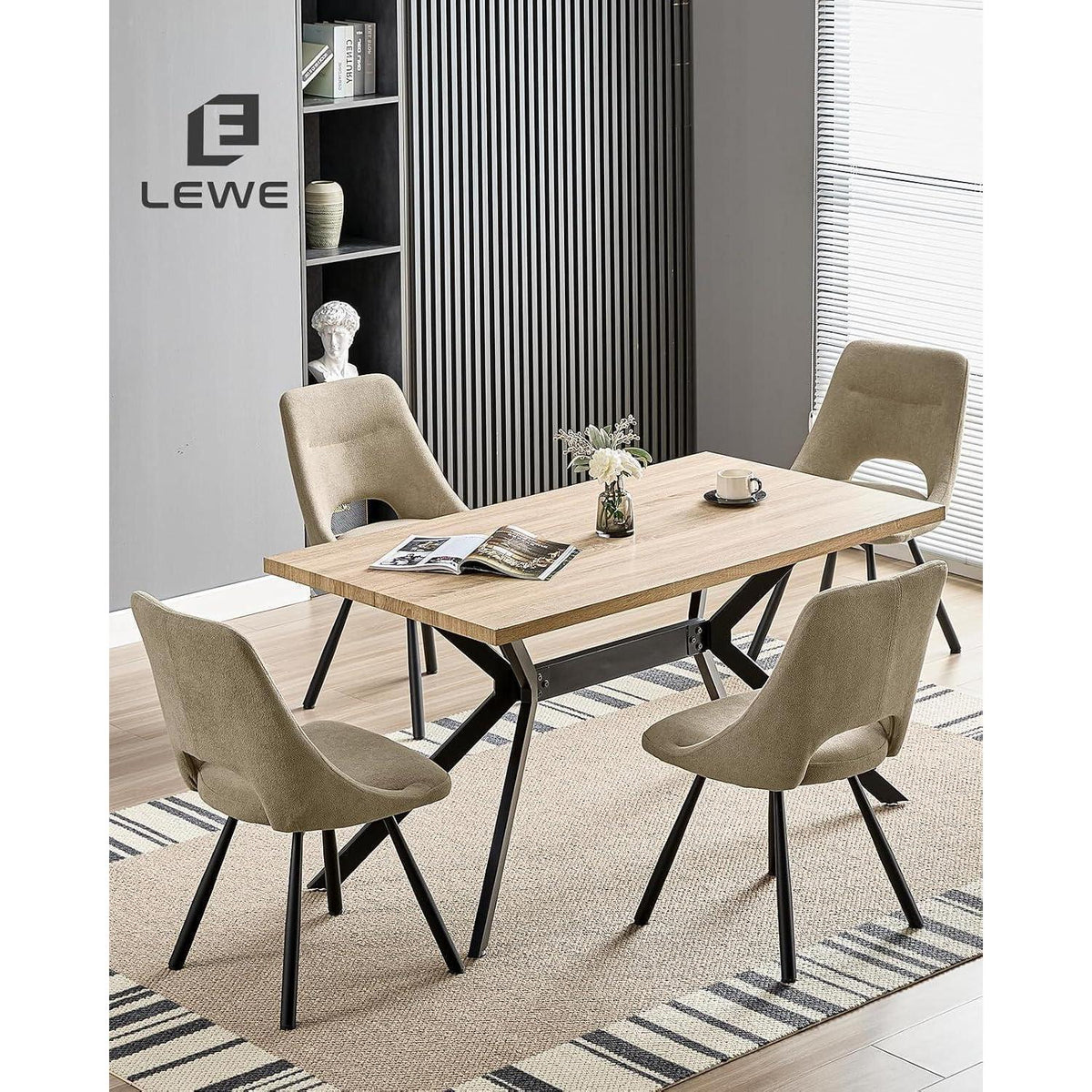 Drehbarer Esszimmerstuhl Set 4er –, Ergonomisch