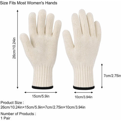 Hitzebeständige Grillhandschuhe – 26 cm, Baumwolle & Polyester