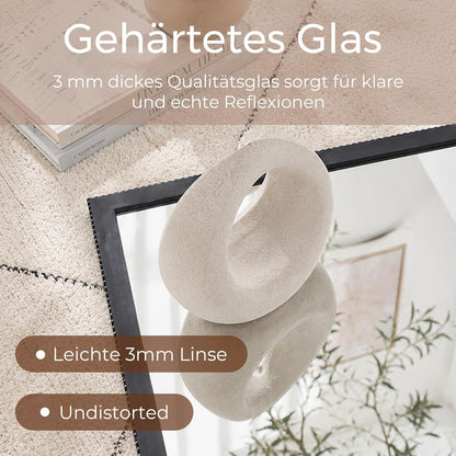 Rustikaler Wandspiegel Holzrahmen 61x81cm – Schlafzimmer Deko