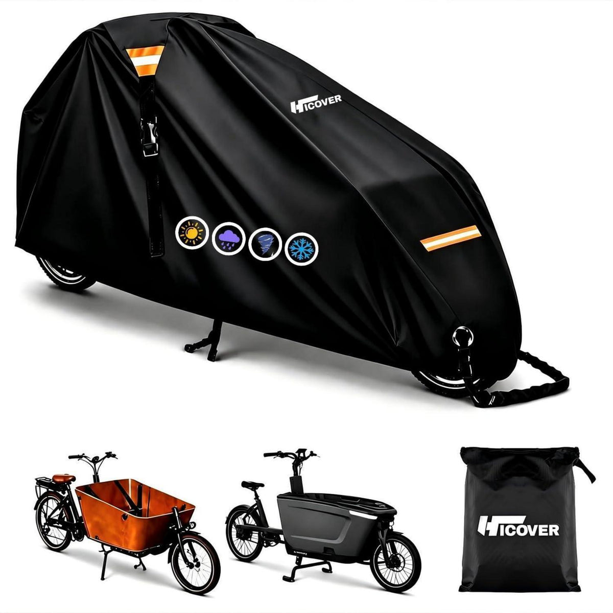 Lastenrad Abdeckung wasserdicht – Schutzhülle für 2-Rad Modelle