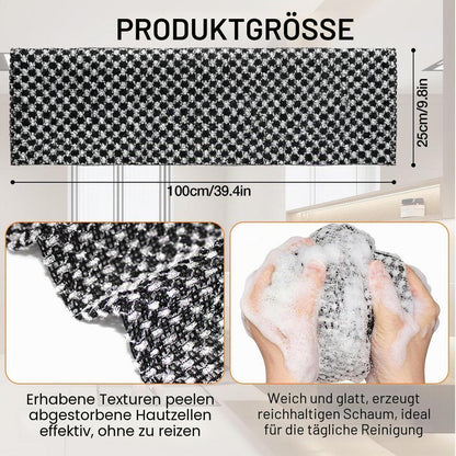 Japanisches Peeling-Handtuch 2 Stück Schwarz