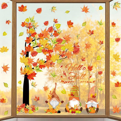 73x Fensterbilder Herbst – Ahornblätter Deko für Zuhause