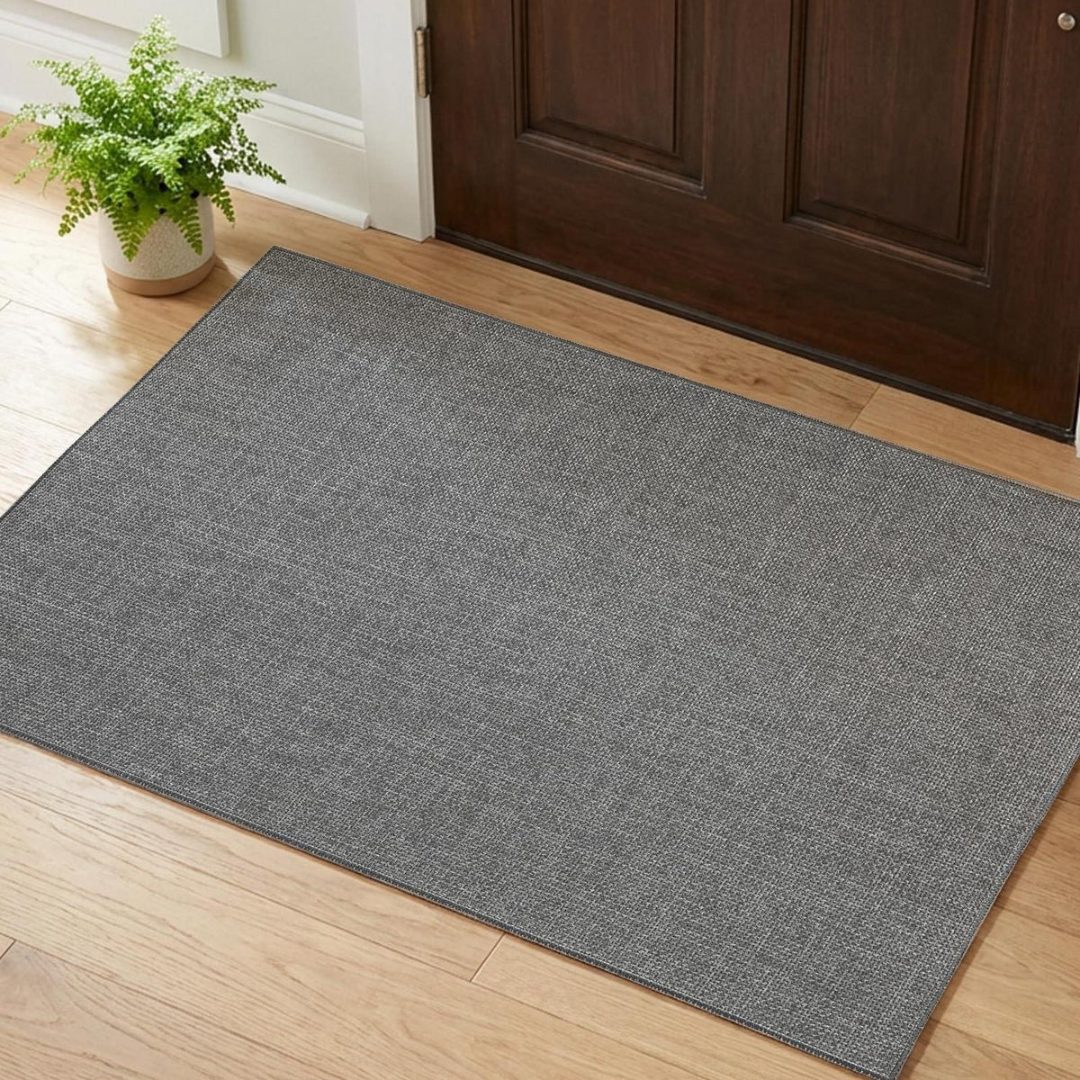 Rutschfeste Fußmatte Grau 90x150 cm – Saugfähig & Waschbar