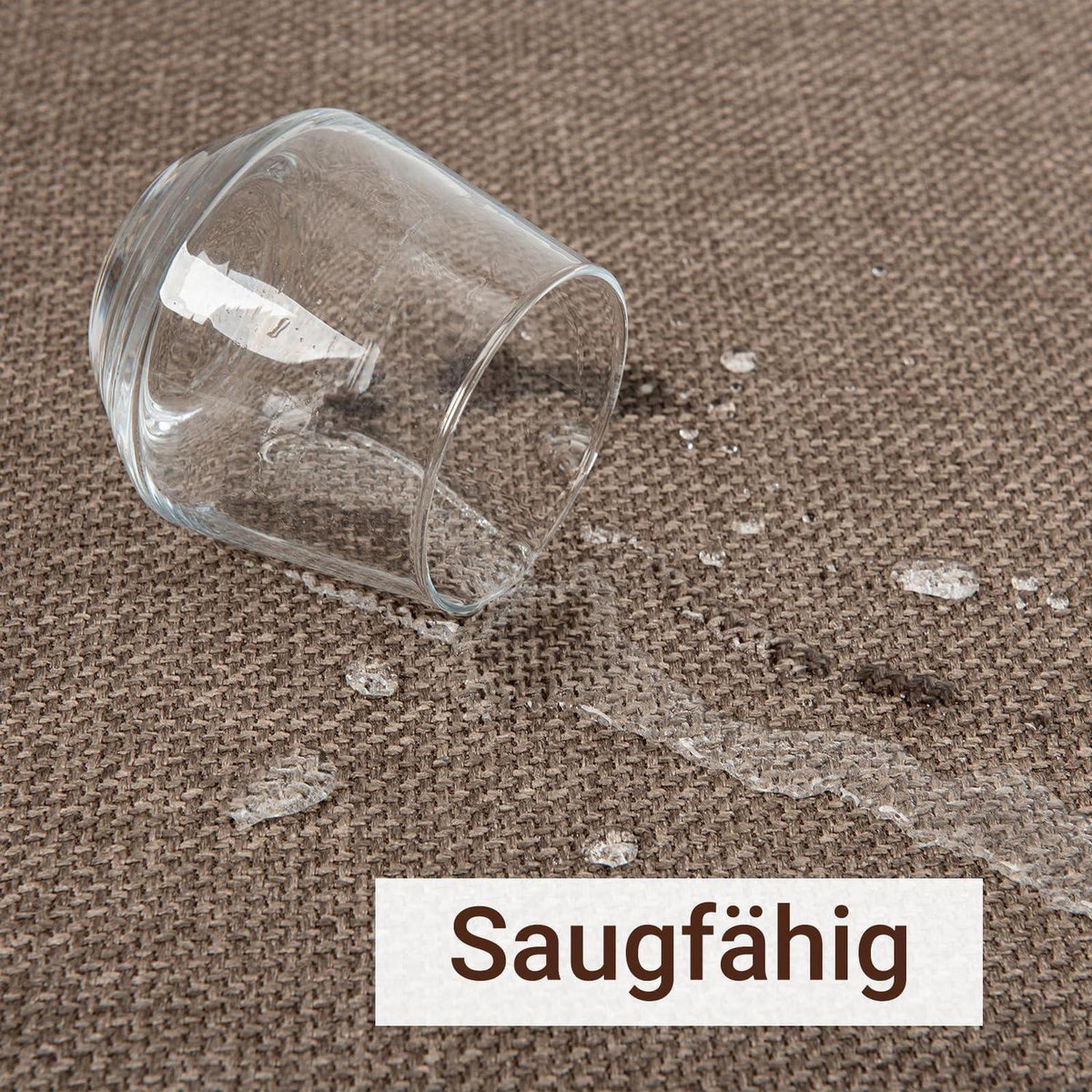 Rutschfeste Fußmatte 90x150 cm – Braun, Saugfähig & Waschbar