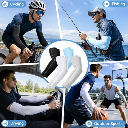 4er-Set UV-Schutz Armlinge Damen Herren – Kühlung & Komfort