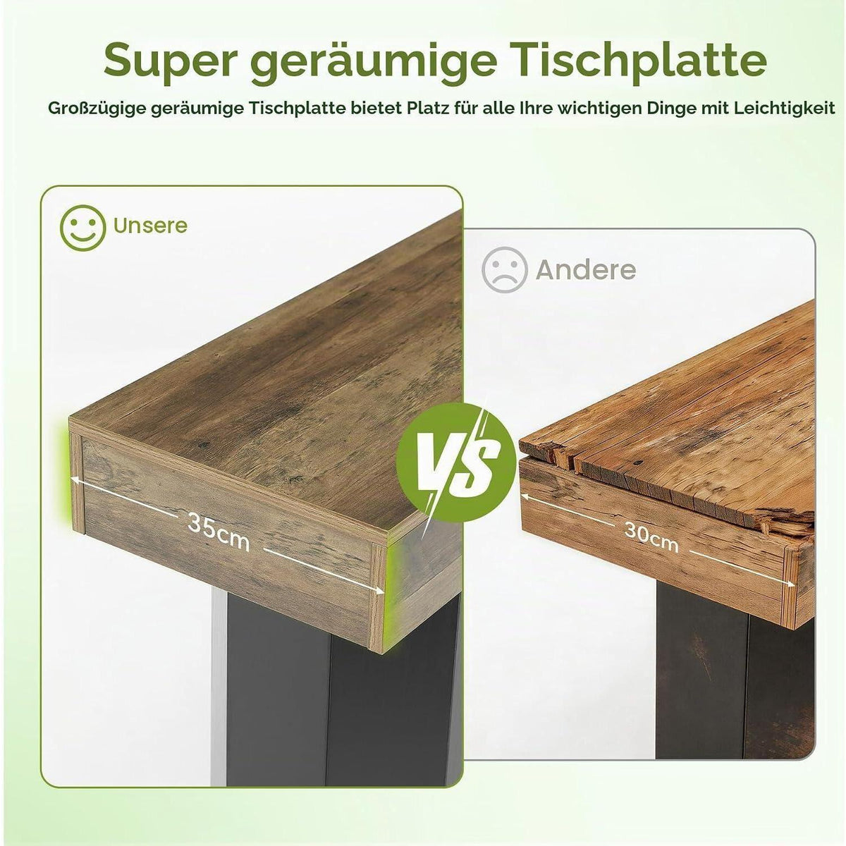 160cm Konsolentisch mit Regal – Rustikal Braun & Schwarz