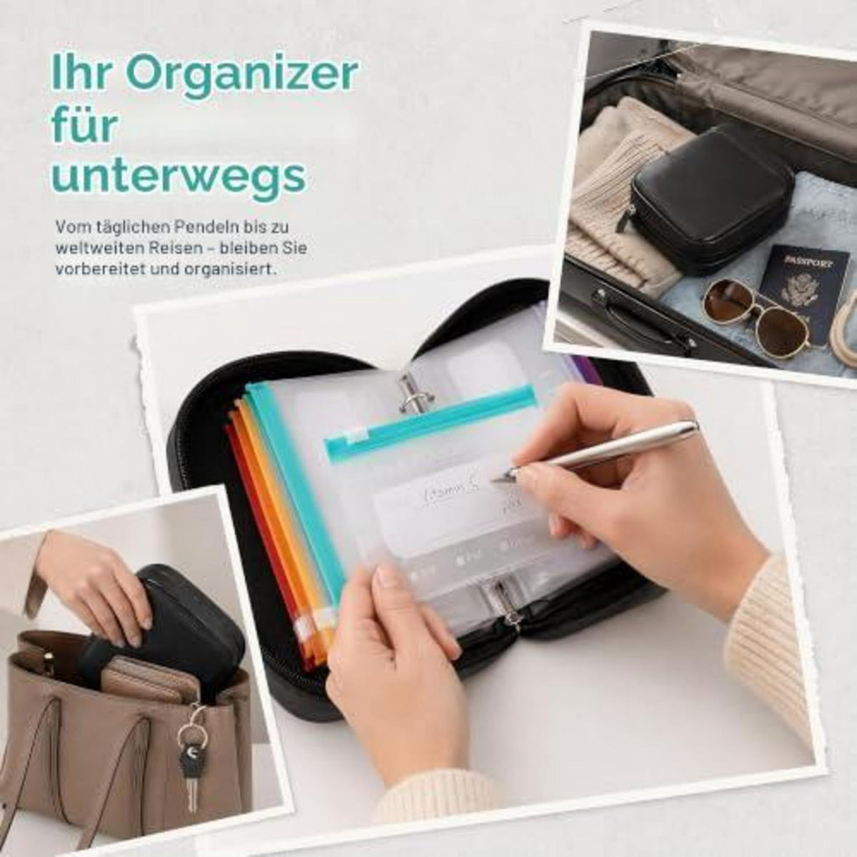 Tabletten Organizer A8 Wasserdicht für 7-14 Tage (Schwarz)