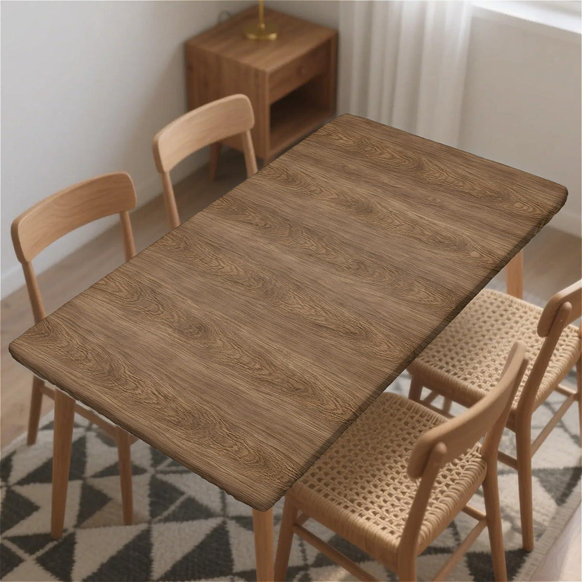 Wasserdichte Tischdecke Rechteckig 120x80cm – Holzoptik
