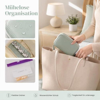Pillen Organizer Tasche A8 – Wasserdicht für 7-14 Tage (Grün)