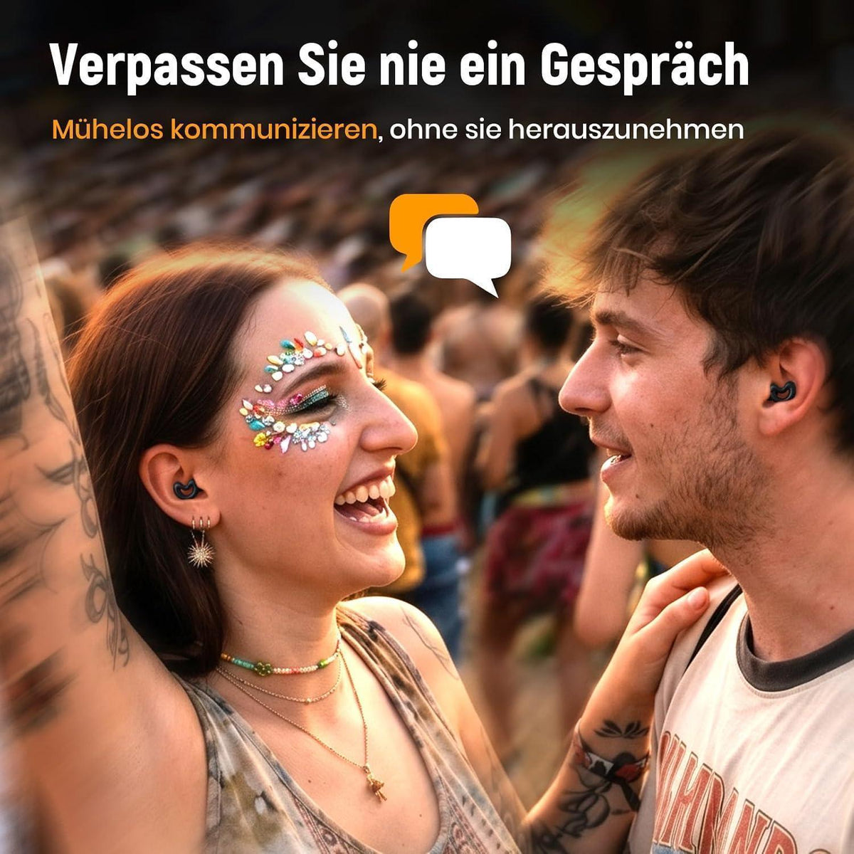 Konzert-Ohrstöpsel mit 22 dB Geräuschreduzierung – Schwarz
