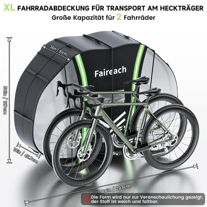 Fahrradabdeckung für 2 Räder – Wasserdicht & Winddicht