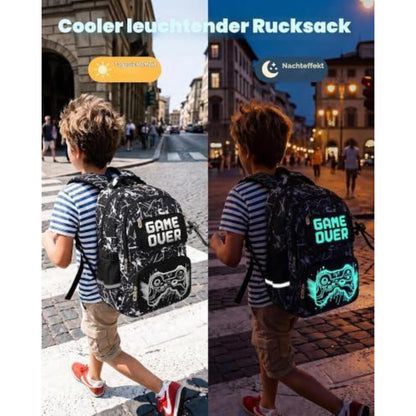 Schultasche Set Jungen 8-12 Jahre Wasserdicht Gaming Design