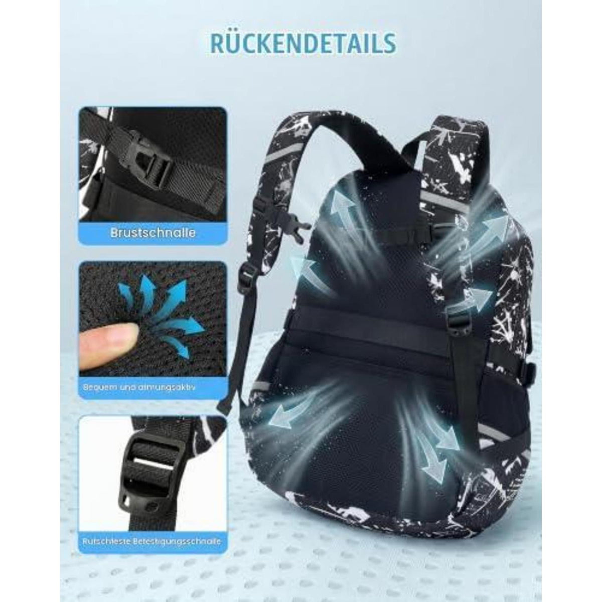 Schultasche Set Jungen 8-12 Jahre Wasserdicht Gaming Design