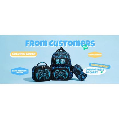 Schultasche Set Jungen 8-12 Jahre Wasserdicht Gaming Design