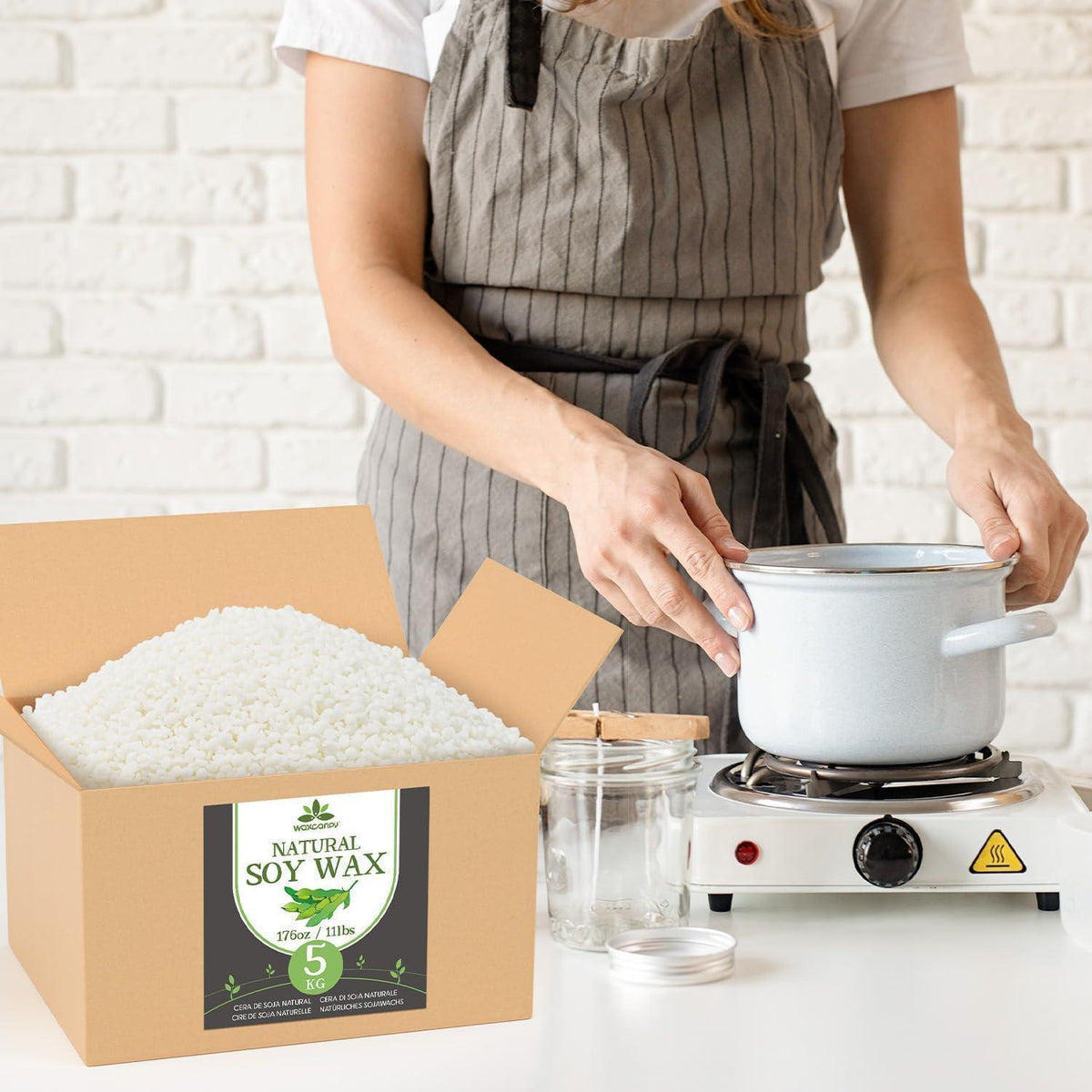 Sojawachs für Kerzen (2x5kg) - Premium, Natürliches Wachs