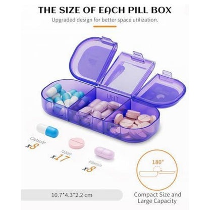Tablettenbox 21 Fächer – 7 Tage Reise Pillendose (2er Pack)