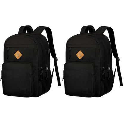 Laptop Rucksack 2er-Set, Schulrucksack für Herren Damen, 15,6/17,3 Zoll