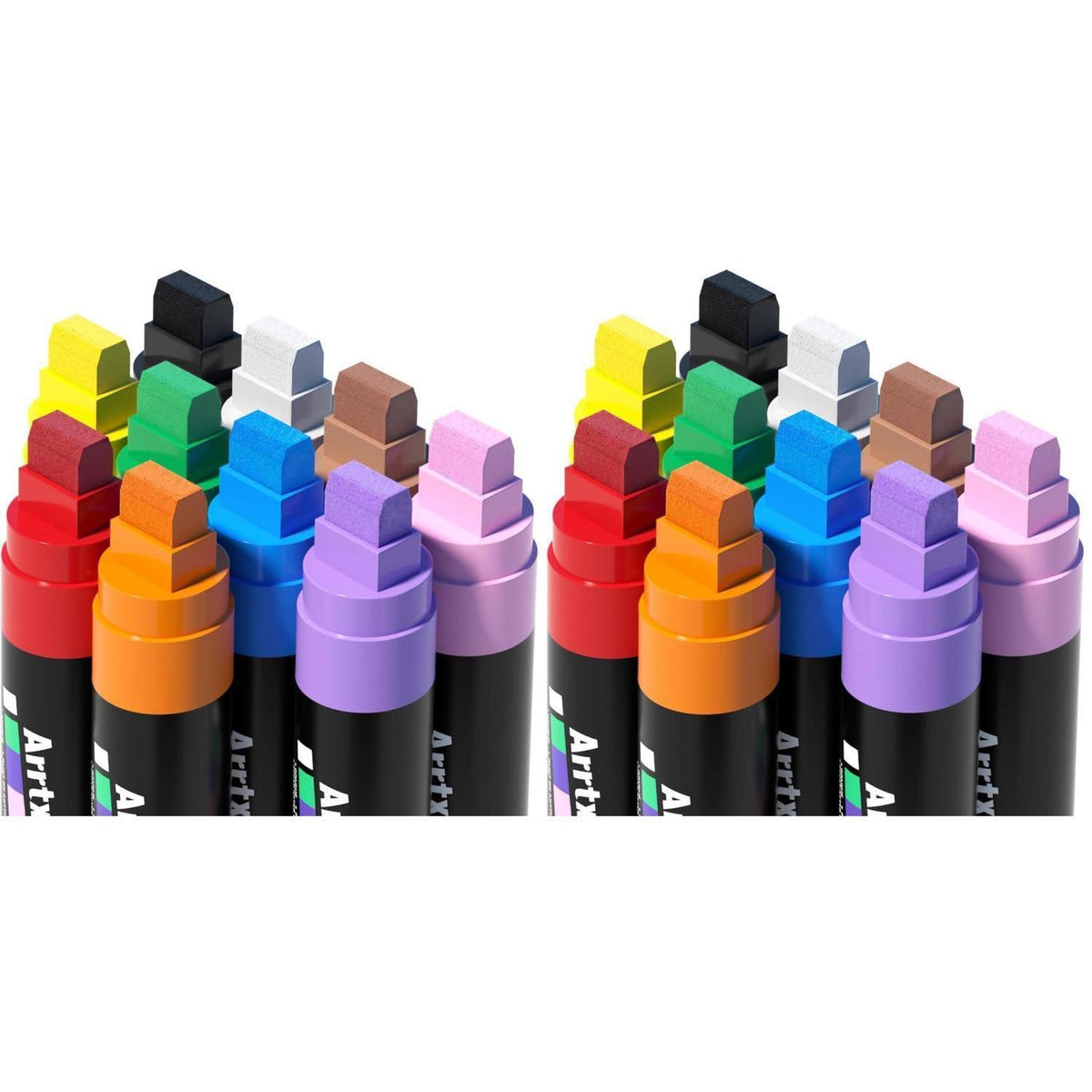 Acryl Marker Set 10 Jumbo Farben – Filzspitze für DIY & Felsmalerei
