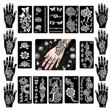 Henna Schablonen Set 20er Pack für Körper & Basteln