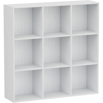 Würfelregal Holz 9 Fächer - Bücherregal & Raumteiler Weiß