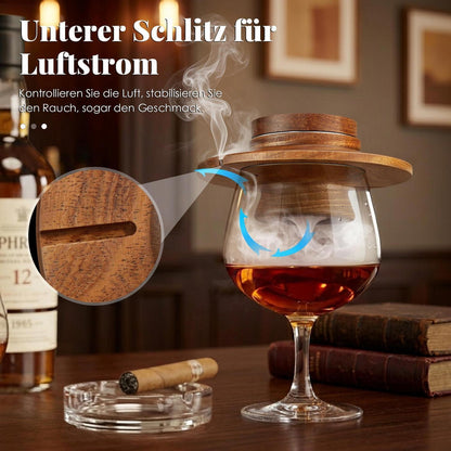Whisky Räucher Set mit Feuerzeug & Holzspäne für Cocktails