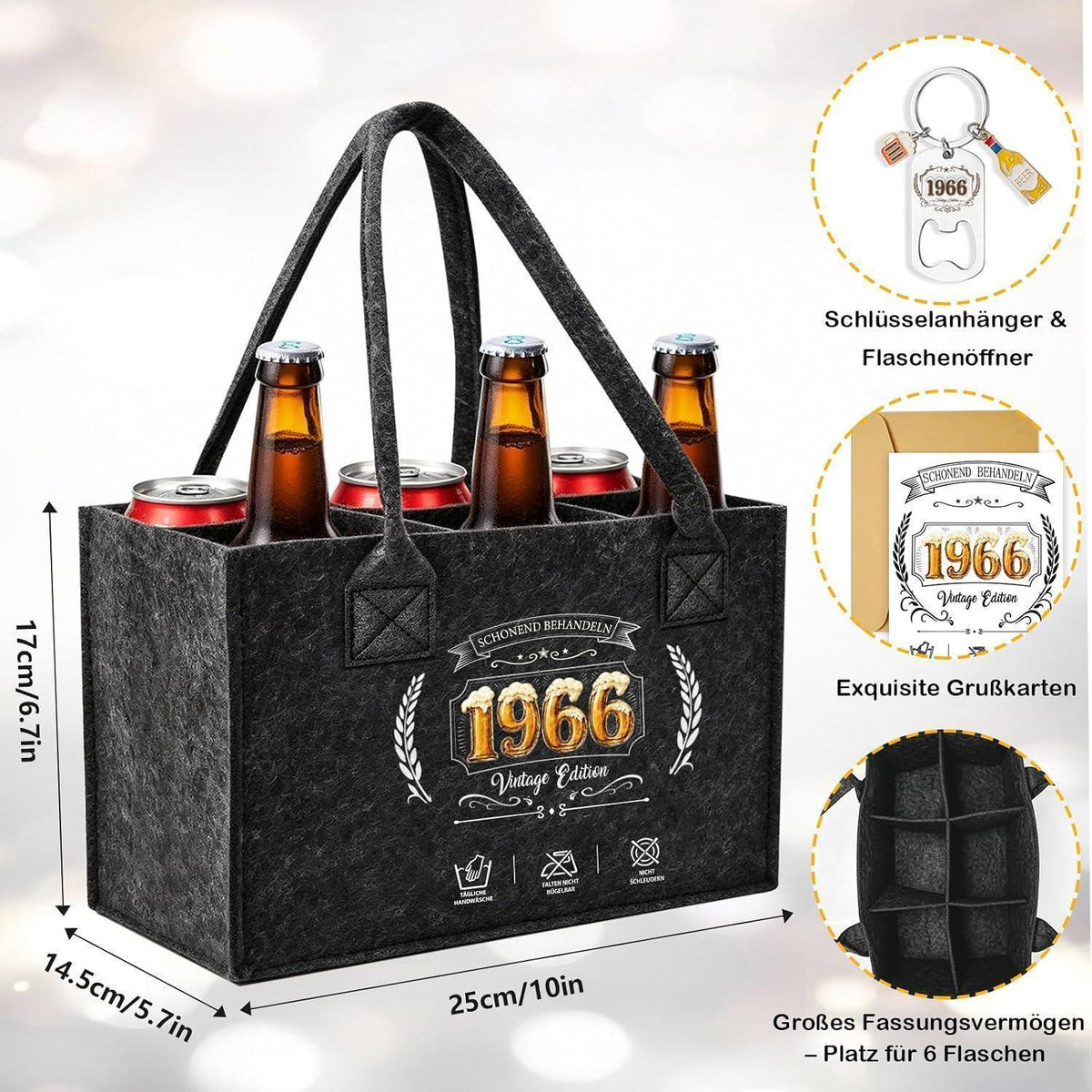 Männerhandtasche Bier Geschenkset zum 60. Geburtstag