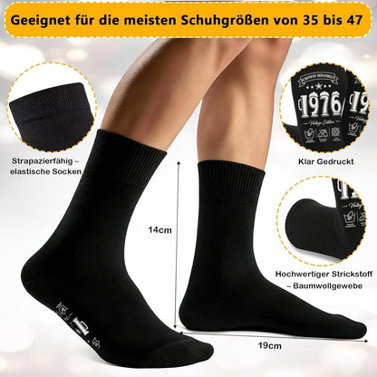Bier Handtasche Geschenkset 50 Geburtstag Mann mit Socken & Schlüsselanhänger