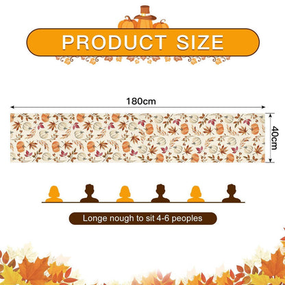 Tischläufer Herbst Erntefest Kürbisse Blätter 40x180 cm