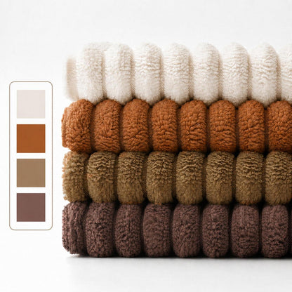 Kordsamt Kissenbezüge 4er Set 45x45 cm Brown Gestreift