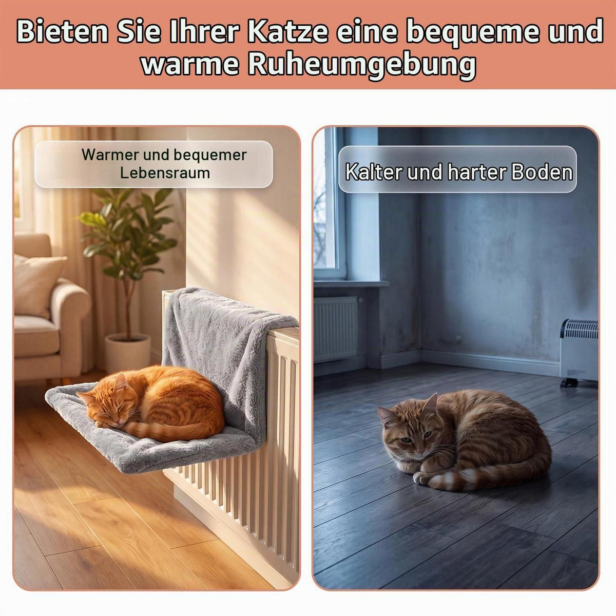 Katzenbett Schreibtisch Grau 45x30x24cm