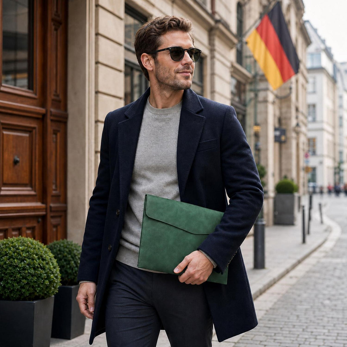 Fahrzeugmappe A5 – Auto-Organizer in Lederoptik mit Druckknopf