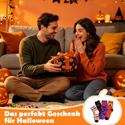 Kuschelsocken Halloween 4er Set Damen mit Motiven