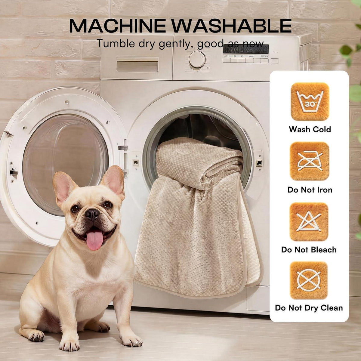 Wasserdichte Hundedecke Sofa Bett 145x216cm Khaki Beige XL