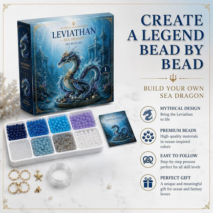 3D Perlen Tier Bastelset Drache – Kreatives DIY Geschenk für Erwachsene
