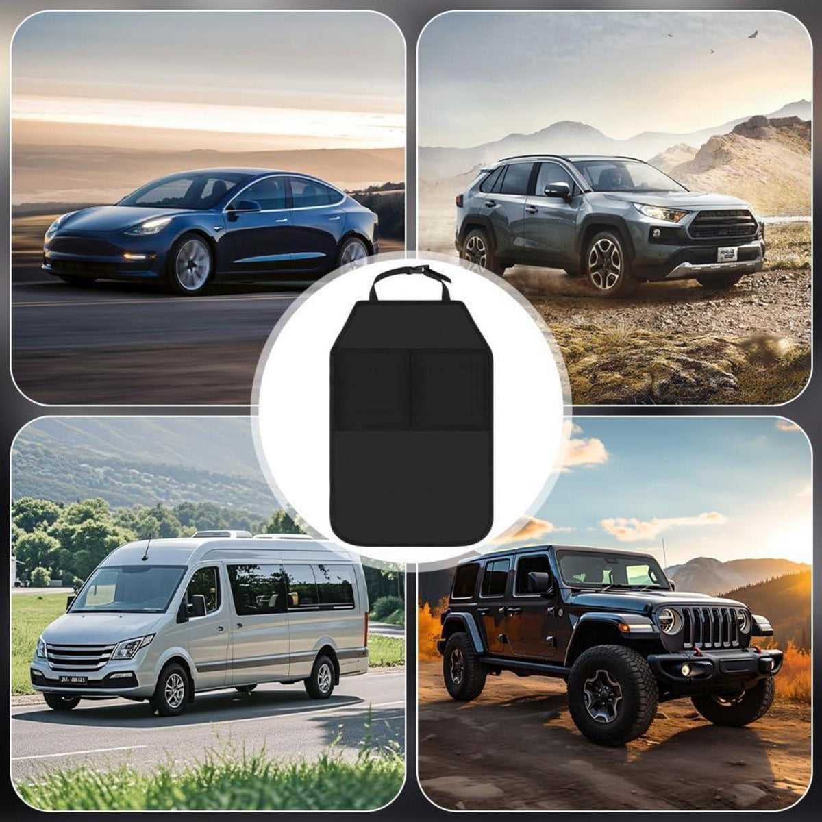 Autositz Organizer 2er-Pack – Rücksitz Tasche für Ordnung