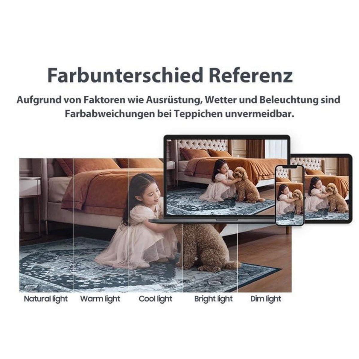 Vintage Teppich Schwarz 200x280cm – Waschbar & Rutschfest