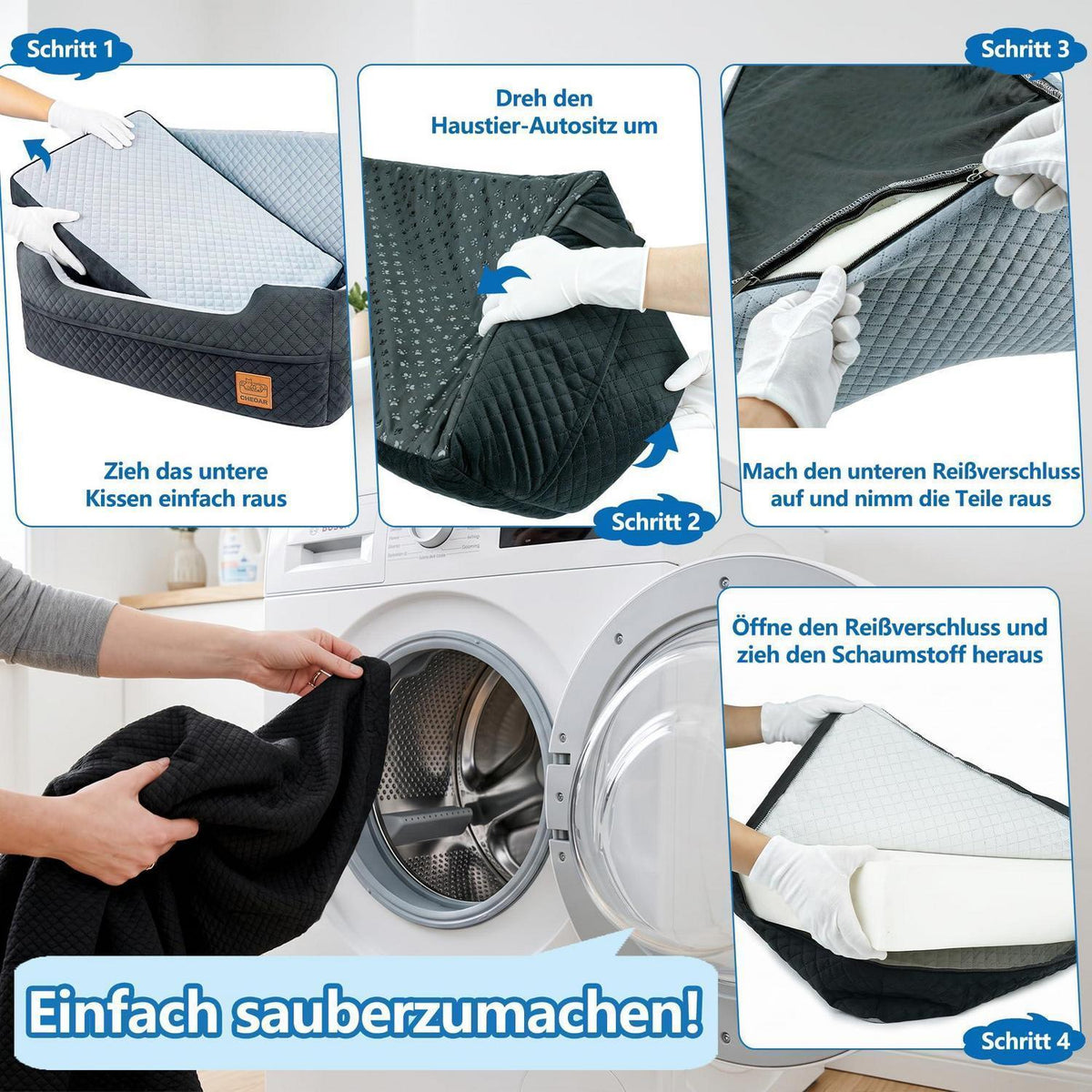 Hundesitz Auto Memory Foam – Komfortabel & Sicher für Große Hunde