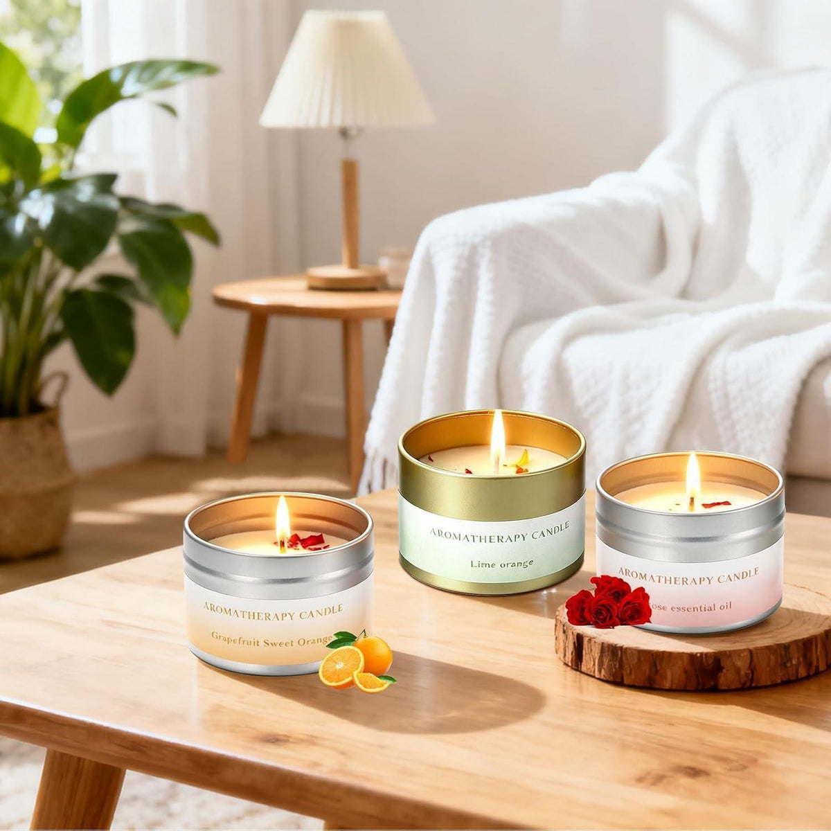 Sojawachs Teelichter Set 6er-Pack - Duftkerzen Geschenkset für Frauen