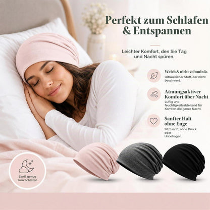 3er Set Damen Strickmützen, dünn & weich, für alle Jahreszeiten