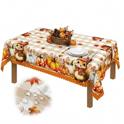 Kürbis Tischdecke Rechteckig – Herbstdeko für Thanksgiving