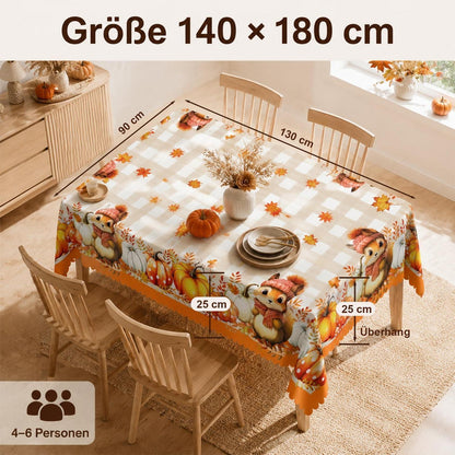 Kürbis Tischdecke Rechteckig – Herbstdeko für Thanksgiving