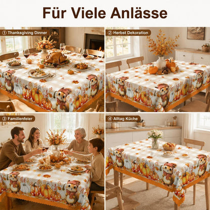 Kürbis Tischdecke Rechteckig – Herbstdeko für Thanksgiving