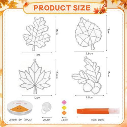 Herbst Kinder Bastelset Ahornblatt Fensterdeko zum Bemalen