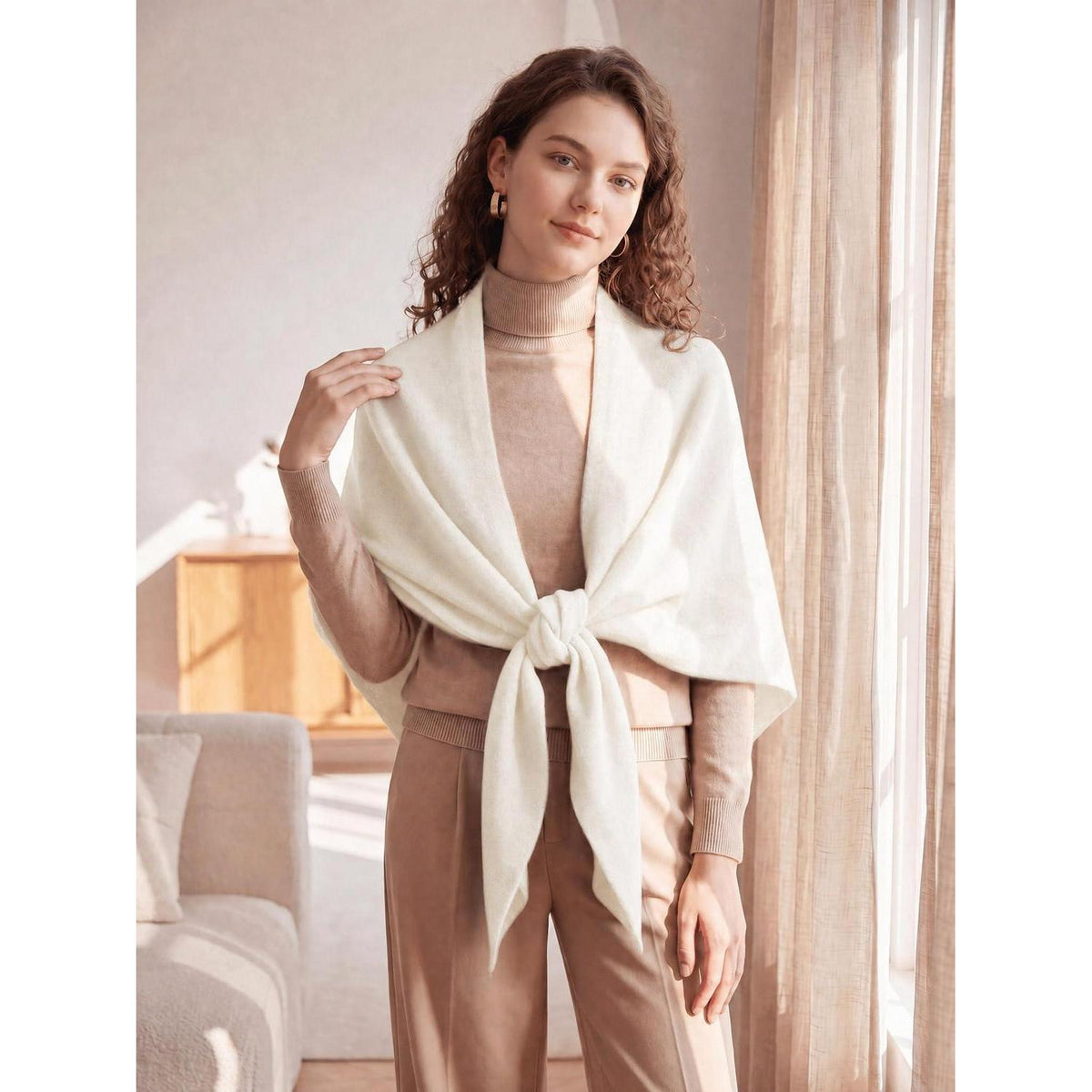 Damen Pashmina Schal Elegant Weiß | Vielseitig & Ganzjahres-Accessoire
