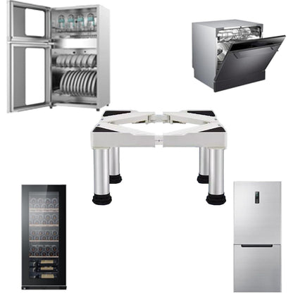 Höhenverstellbarer Kühlschrank-Unterbau | Weiß | 300 kg Traglast