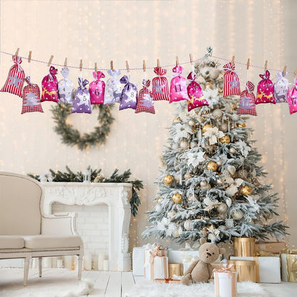 Adventskalender Groß zum Befüllen – 24 Jutebeutel & Deko