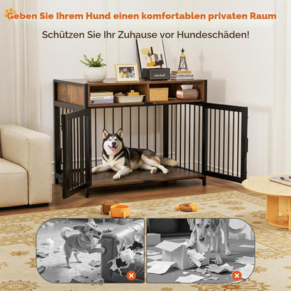 Hundebox Möbelstil Braun – Geräumig & Praktisch